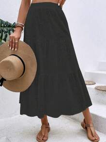 Breezaya Gonne ricamo ad occhielli con volant