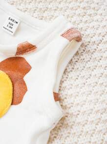 Baby Girl Cartoon Animal Costume Bodysuit & Accessory Hat - White - View 4