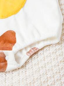 Baby Girl Cartoon Animal Costume Bodysuit & Accessory Hat - White - View 5