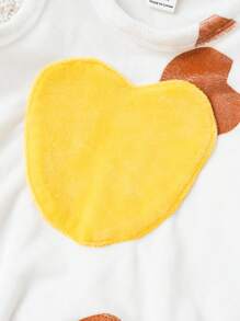 Baby Girl Cartoon Animal Costume Bodysuit & Accessory Hat - White - View 8