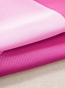 SHEIN EZwear Plus Size Women Summer Casual Colorblock Crop Top - Hot Pink - View 4