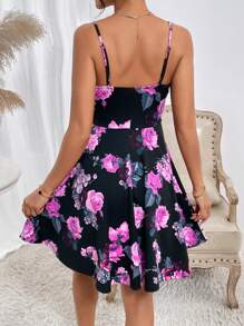 SHEIN Privé 印花吊帶洋裝 - 彩色 - 查看 2