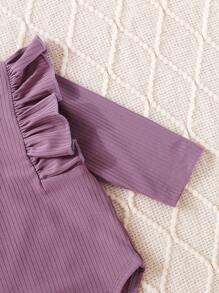 SHEIN 女嬰荷葉邊連身背心和運動褲&配件髮箍