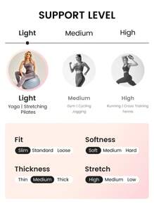 Easithlete Móc và mắt Dây thắt lưng Eo Quần Xà cạp thể thao - Cà phê nâu - Xem 6