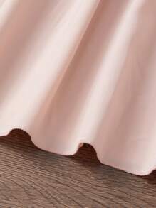 Tween Girl Square Neck Ruffle Trim Dress - Dusty Pink - View 4