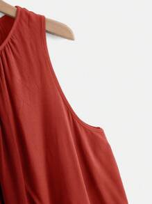 SHEIN LUNE Plus Solid Tank Top & Pants