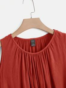 SHEIN LUNE Plus Solid Tank Top & Pants