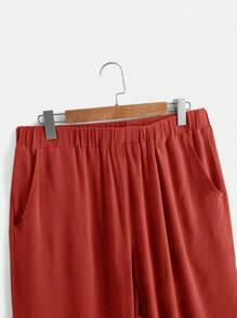 SHEIN LUNE Plus Solid Tank Top & Pants