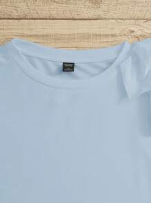 SHEIN LUNE 大碼1入組荷葉邊連衣裙 - 淺藍色 - 查看 6