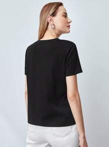 MOTF PREMIUM PEARL CUTOUT TOP,SUMMER OUTFITS - Black - View 9