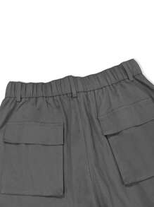 Manfinity EMRG Men Flap Pocket Side Cargo Trousers - Grey - View 4