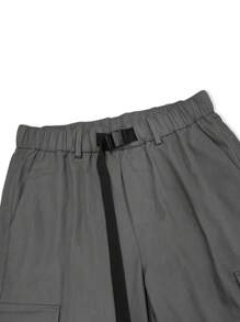 Manfinity EMRG Men Flap Pocket Side Cargo Trousers - Grey - View 5