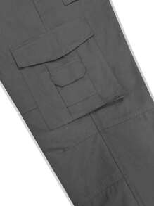 Manfinity EMRG Men Flap Pocket Side Cargo Trousers - Grey - View 6
