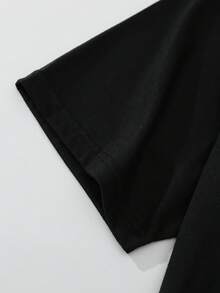Nam Đồ họa Hình & Khẩu hiệu Áo thun - màu đen - Xem 4