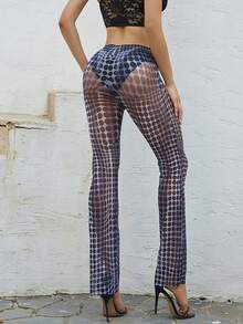 Quần nữ cắt Cà vạt nhuộm Gợi cảm - màu đen - Xem 2