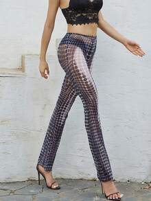 Quần nữ cắt Cà vạt nhuộm Gợi cảm - màu đen - Xem 3