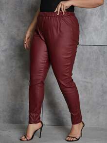 Eilly Bazar Pantalones de cintura elástica - Burdeos - Ver 3