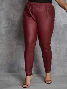 Eilly Bazar Pantalones de cintura elástica - Burdeos - Ver 5