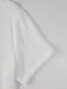 Manfinity Homme Men Solid Button Up Shirt Without Tee - White - View 3