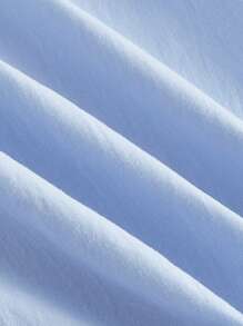 SHEIN MOD Vestido de tirantes unicolor pecho con fruncido - Celeste - Ver 3