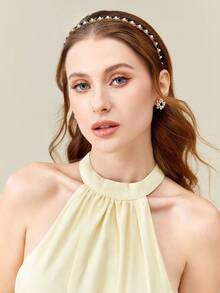 SHEIN Belle 1 băng đô trang trí ngọc trai giả cho nữ - Nhiều màu - Xem 7