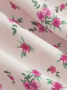 SHEIN MOD Đầm Dây kéo Tách cao Thắt nơ trước Nếp gấp Phần Ngực Họa tiết hoa Boho - Nhiều màu - Xem 3