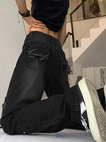 口袋拉鍊貨物褲