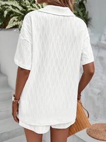 Breezaya Solid Drop Shoulder Shirt & Shorts