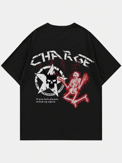 Street Life Guys Skull & Slogan Graphic Tee