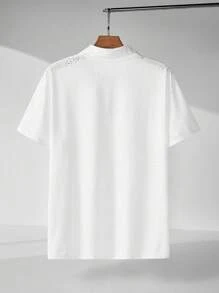 EASEVO Men Plus Eyelet Embroidery Polo Shirt - White - View 2