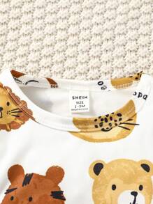 SHEIN 男嬰2入組卡通圖案T恤 - 彩色 - 查看 3