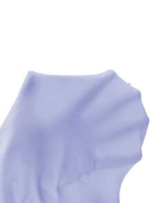 SHEIN Unity Vestido ajustado de tirantes unicolor fruncido - Lila Púrpura - Ver 7