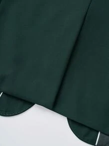 Manfinity Mode Nam 1 Miếng Cổ áo Ngực đơn Áo vest - Màu xanh lá cây đậm - Xem 3