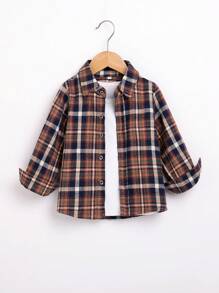 Chàng trai trẻ Kẻ sọc Nút phía trước Áo sơ mi Without Tee - Nhiều màu - Xem 1