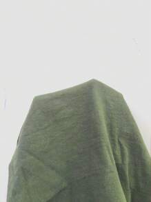 SHEIN VCAY 素色荷葉邊直筒洋裝 - 軍綠色 - 查看 7