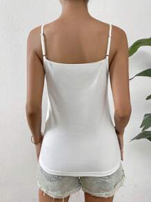 SHEIN LUNE 美式印花吊帶上衣 - 白色 - 查看 3