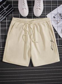 Manfinity VCAY Uomo Shorts con grafica lettera con coulisse a vita