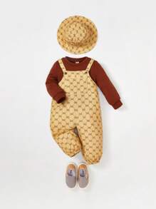 Cozy Pixies Bebé niña Pullover unicolor & Mono overol con estampado & Sombrero - Multicolor - Ver 9