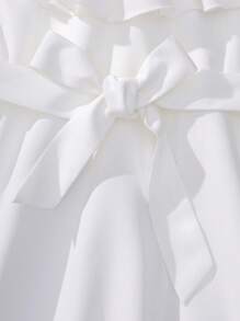 SHEIN Teen Girl Ruffle Layer Trim Belted Dress