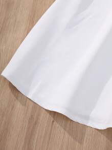 SHEIN Teen Girl Ruffle Layer Trim Belted Dress