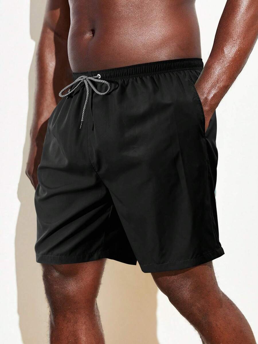 Surfspeed Men's Drawstring Waist Pocket Loose Beach Shorts