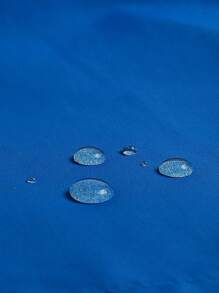 Manfinity Swimmode 男式字母图案抽绳腰泳裤，夏威夷风 - 寶藍色 - 查看 4