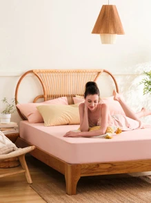 ChillTech 3pcs Boutique Fitted Sheet Set, Supersoft, Moisture-absorbing & Lightweight, Fitted sheet*1, Pillowcase*2 - Baby Pink - View 11