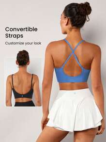 GLOWMODE FeatherFit™ Xoắn Nút Không lưng Bras thể thao Hỗ trợ ánh sáng - Màu xanh lam - Xem 2