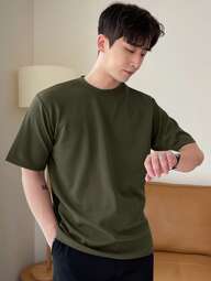DAZY Men Solid Round Neck Tee