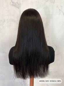 Hd Swiss Lace Pre-Plucked Bleaching Knots Straight 13*4/13*6 Lace Front Wig 180% Density 16-20Inch Human Hair Wigs Natural Black Color  Natural Hairline For Women - S1 - View 3