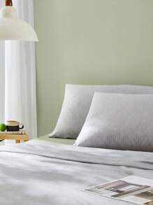 ChillTech 3pcs Geometric Stripe Continuous Ultra-Cooling knitted bedding duvet cover set, high Q-max value, breathable and skin-friendly, quilt cover*1, pillowcase*2 - Grey - View 8