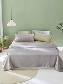 ChillTech 3pcs Geometric Stripe Continuous Ultra-Cooling knitted bedding duvet cover set, high Q-max value, breathable and skin-friendly, quilt cover*1, pillowcase*2 - Grey - View 11