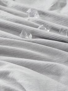 ChillTech 3pcs Geometric Stripe Continuous Ultra-Cooling knitted bedding duvet cover set, high Q-max value, breathable and skin-friendly, quilt cover*1, pillowcase*2 - Grey - View 9
