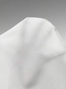 SHEIN Privé 蕾絲拼接荷葉袖襯衫 - 白色 - 查看 6